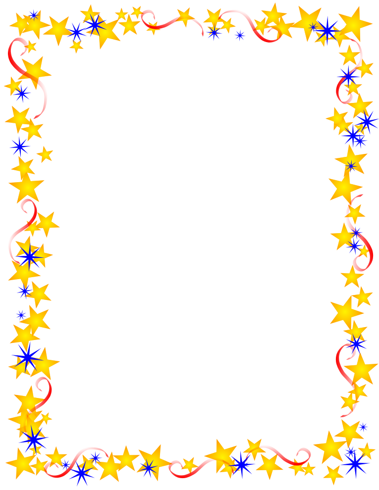 Red Gold And Blue Stars Border   Free Borders And Clip Art Com