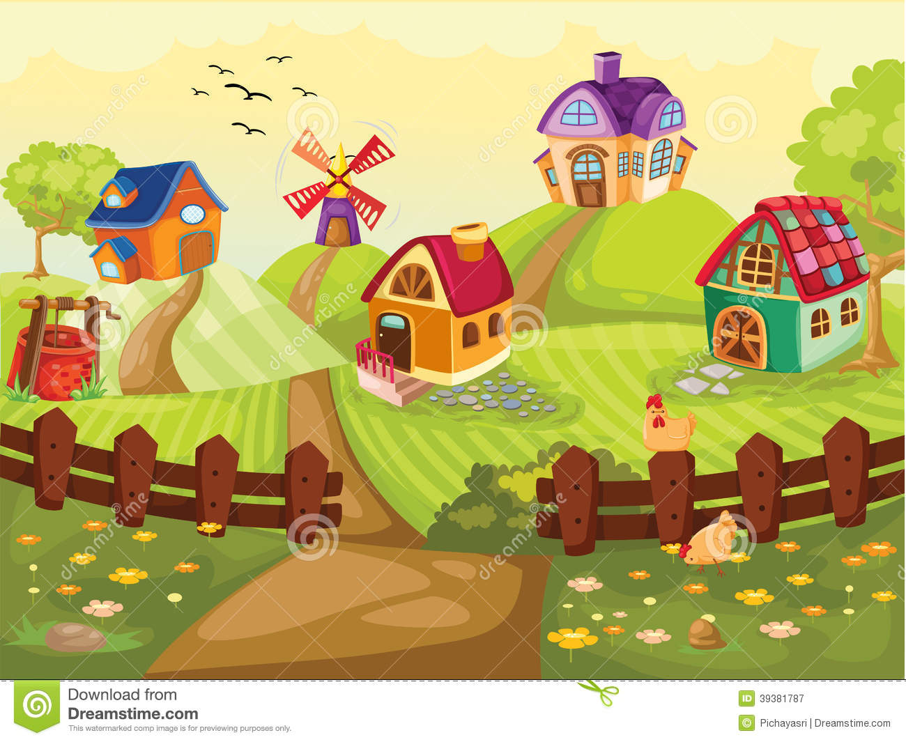 Showing Gallery For Small Village Clipart