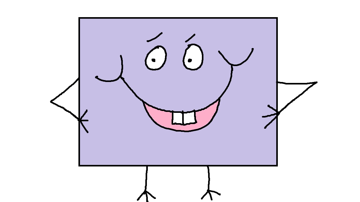 Smiling Purple Square Clipart