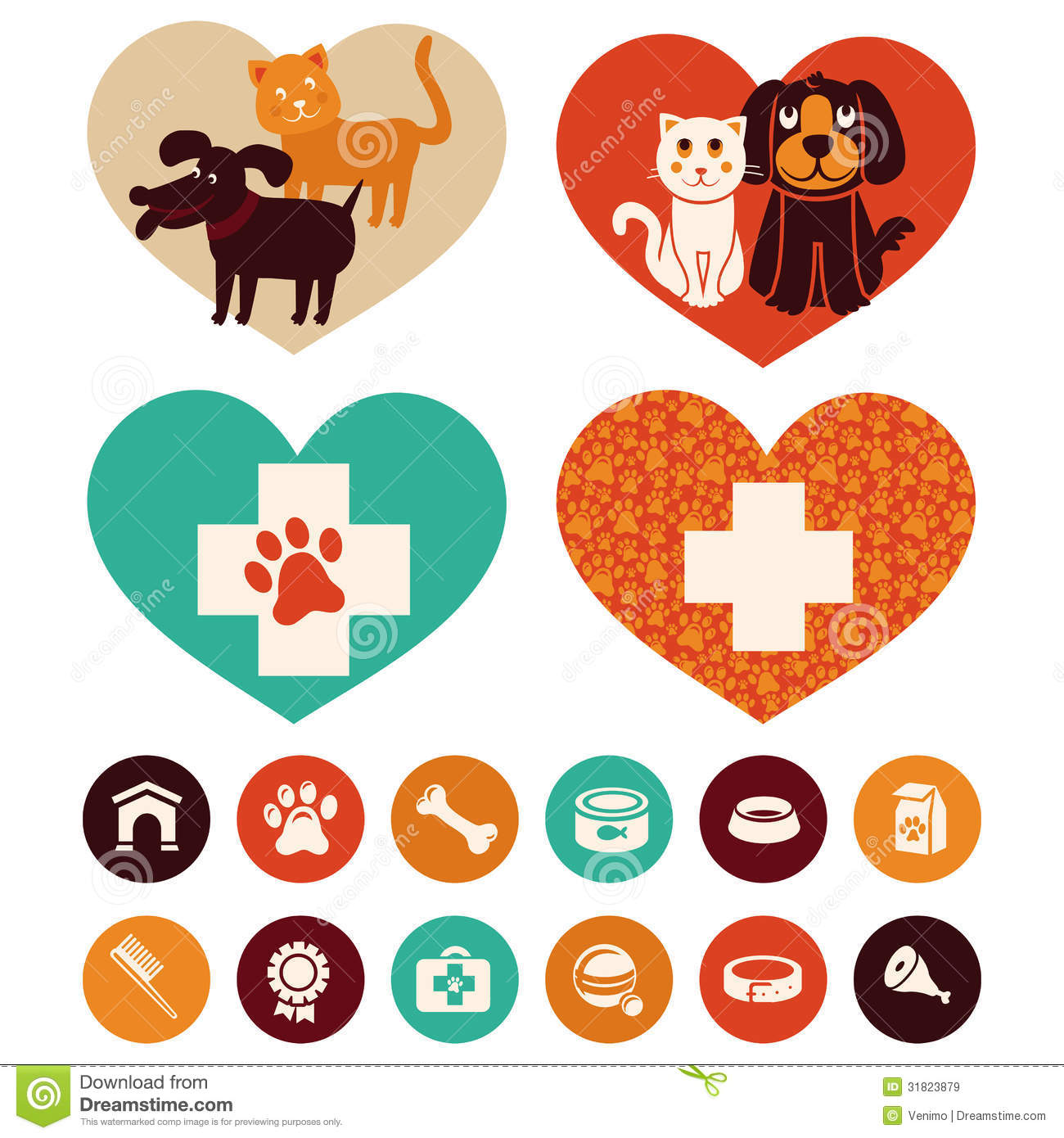 Vector Veterinary Emblems And Signs Royalty Free Stock Images   Image