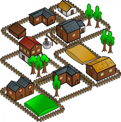 Village Clip Art Free Vector In Open Office Drawing Svg    Svg