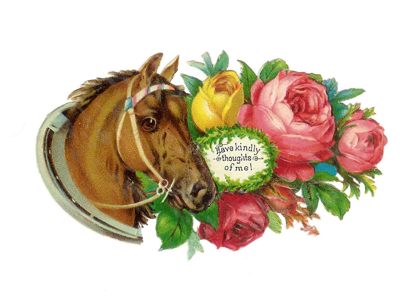 Antique Images  Free Horse Clip Art  Antique Die Cut Of Horse And
