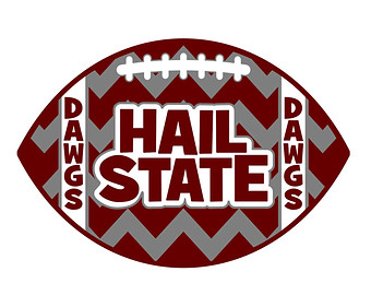 Mississippi State Hail State Chev Ron Football Svg Dxf Die Cut