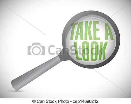 Take A Look Clipart Vector   Take A Look Under A