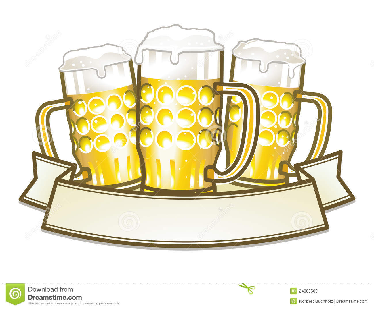 Three Beer Mugs Royalty Free Stock Images   Image  24085509