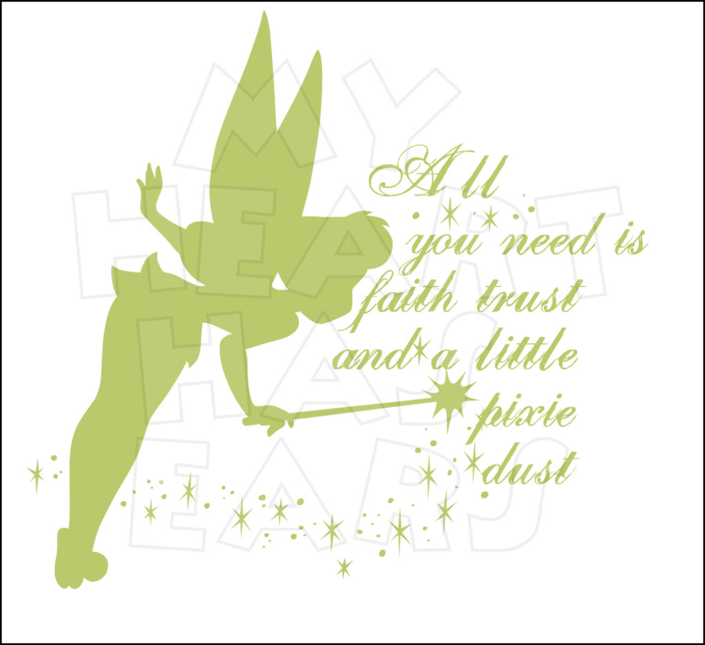 Tinker Bell Faith Trust And Pixie Dust Instant Download Digital Clip
