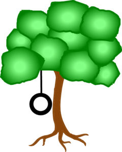 Tree Swing Clipart Tree With Tire Swing Cli