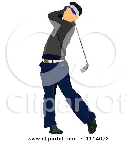 Clipart Golfing Man 3   Royalty Free Vector Illustration By Leonid