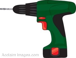 Clipart Illustration Of A Hand Drill