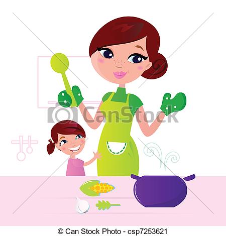 Mom And    Csp7253621   Search Clipart Illustration Drawings And