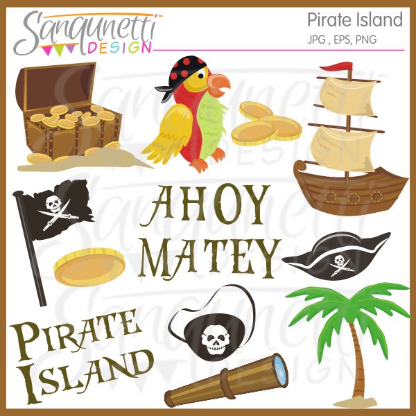Sanqunetti Design  Pirate Island Clipart