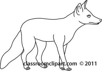 Animals   Fox Animal Outline 150509   Classroom Clipart