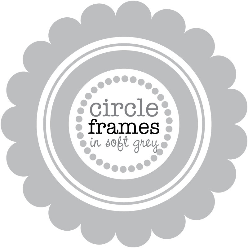 Items Similar To Circle Frames In Grey Digital Clip Art On Etsy