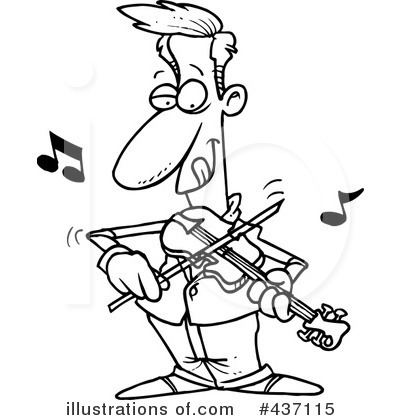 Royalty Free  Rf  Violin Clipart Illustration By Ron Leishman   Stock