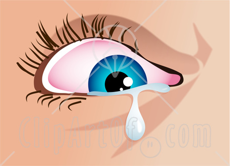 35827 Clipart Illustration Of A Blue Womans Eye Shedding A Tear Jpg
