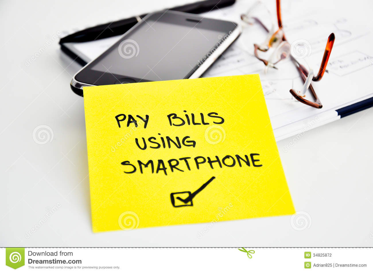 Paying Bills Clipart Pay Bills Using Smartphone