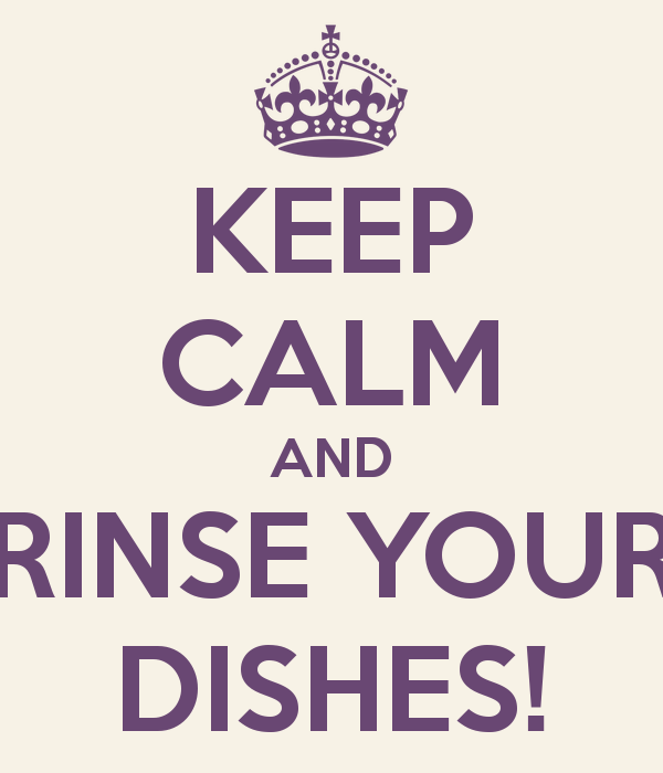 Rinse Dishes And Rinse Your Dishes