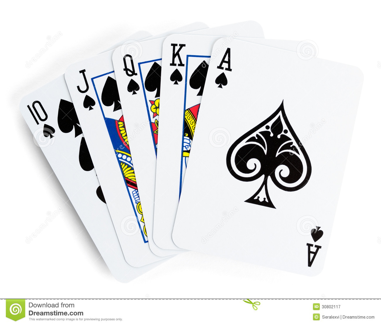 Royal Flush Playing Cards Royalty Free Stock Photography   Image    