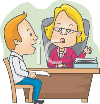 Royalty Free Clip Art Image  Cartoon Of A Man In A Job Interview