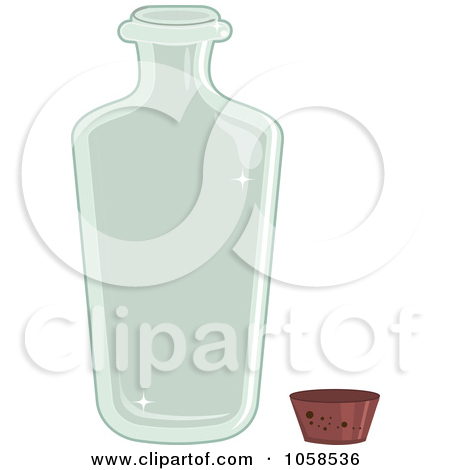 Royalty Free Vector Clip Art Illustration Of A Clear Glass Bottle And