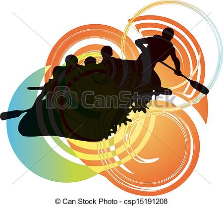 Vector Clipart Of Rafting On The Rapids Csp15191208   Search Clip Art    