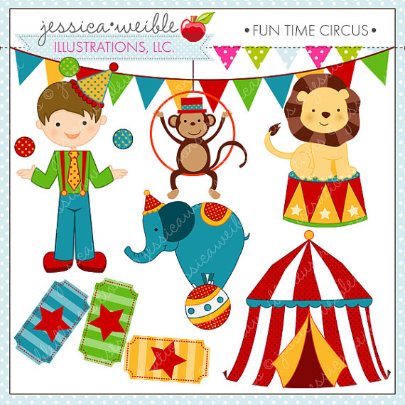 Circus Cute Digital Clipart Circus Clip Art Instant Download Circus