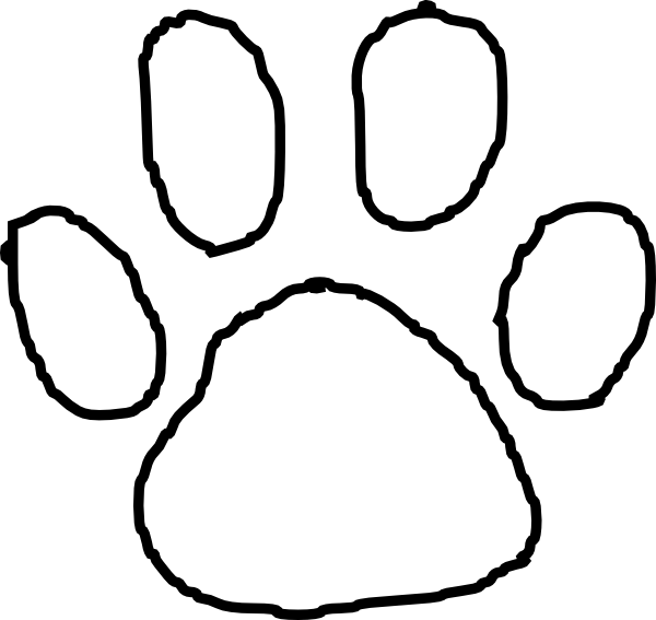 Tiger Paw Print Outline Clip Art At Clker Com   Vector Clip Art Online