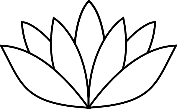 Lotus Flower Line Drawing   Clipart Best