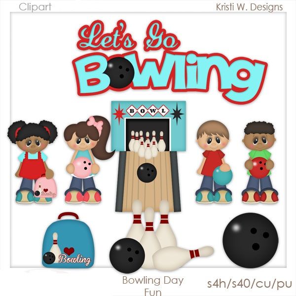 Bowling Day Fun   Sports Clipart   Pinterest
