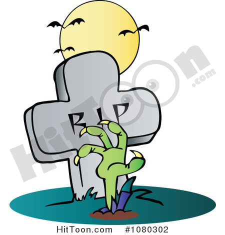 Zombie Clipart  1080302  Zombie Hand Reaching Up From The Earth In
