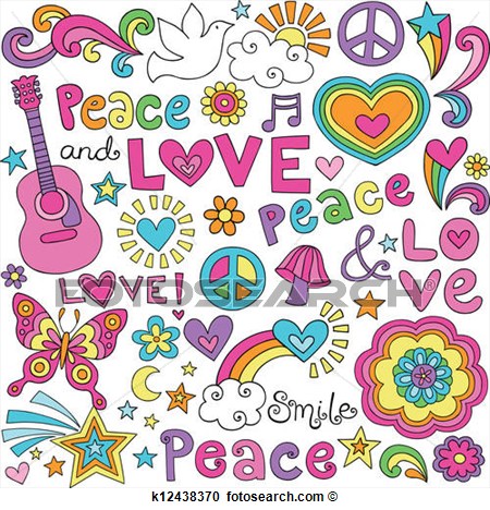 Clipart   Peace Love Music Groovy Doodles  Fotosearch   Search Clip