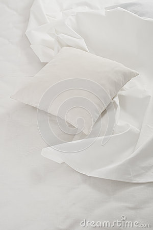 And Crumpled Sheets White Linen Cloth White Abstract Background
