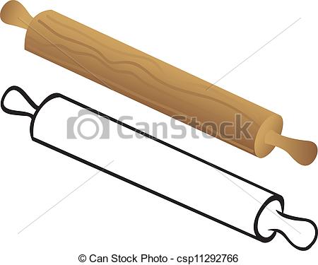 Clip Art Vector Of Rolling Pin For Dough Csp11292766   Search Clipart