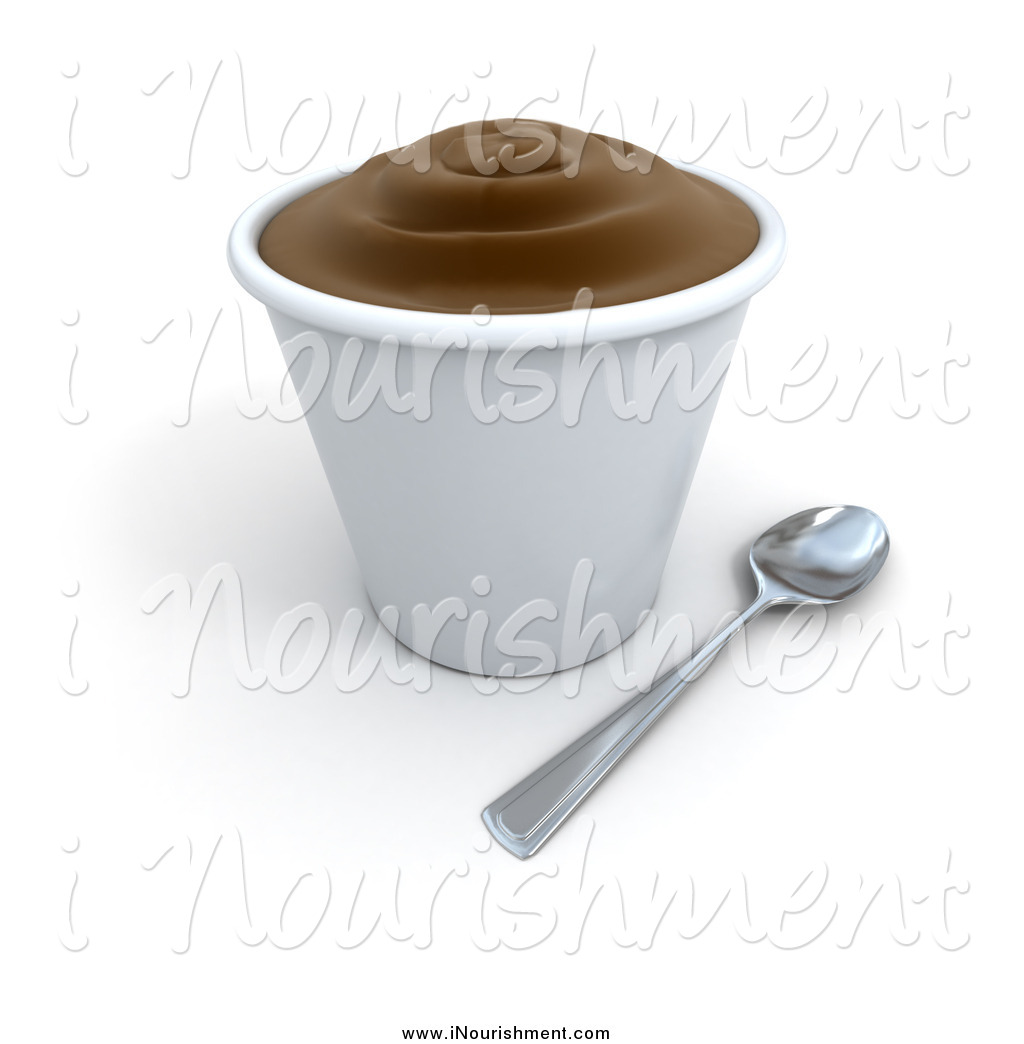 Clipart Of A 3d Cup Of Chocolate Pudding Or Frozen Yogurt By Frank