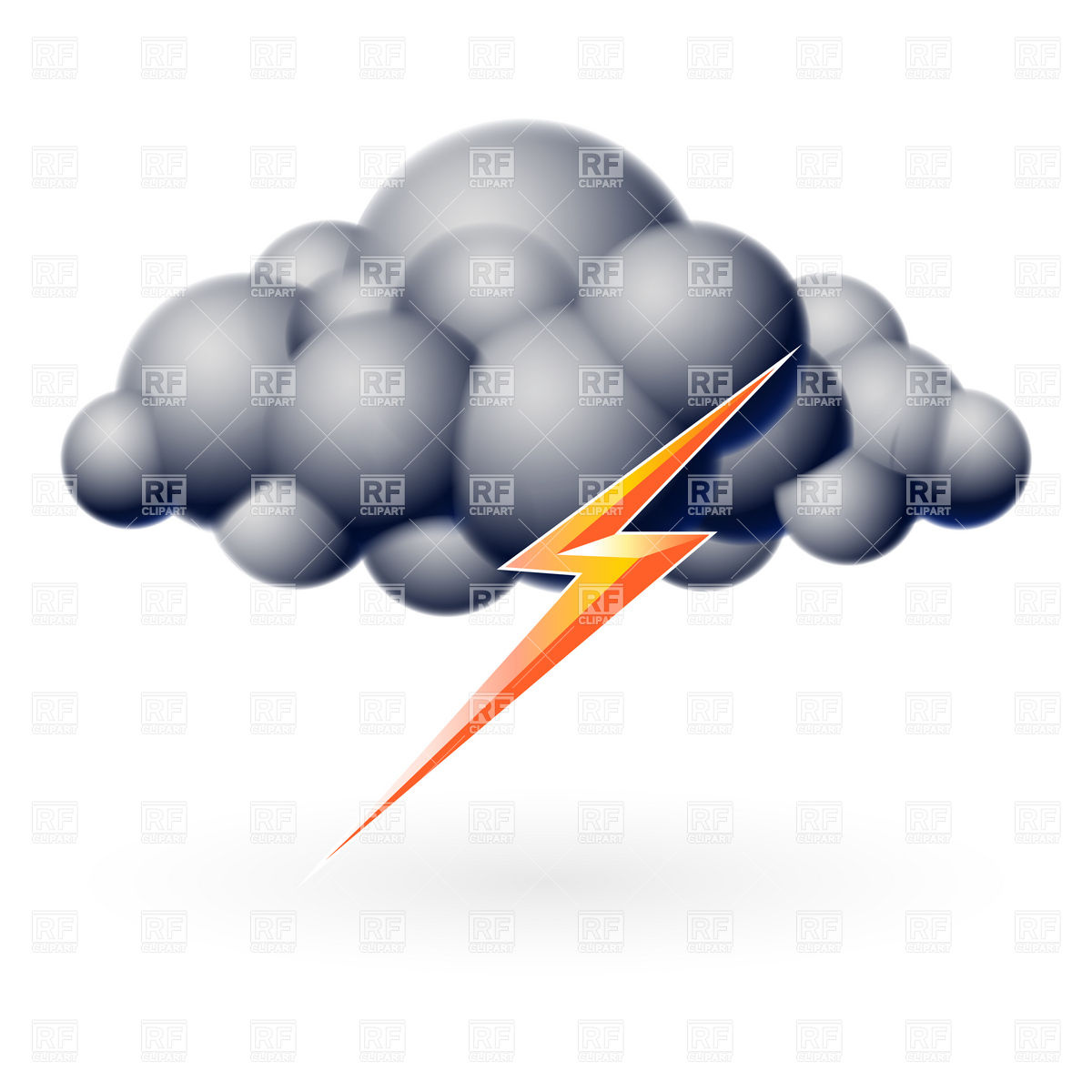 Lightning   Thunder Icon Download Royalty Free Vector Clipart  Eps