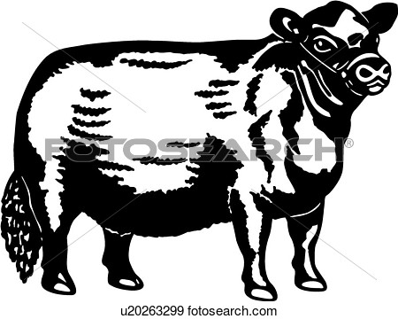 Breeds Bull Cattle Farm Livestock View Large Clip Art Graphic