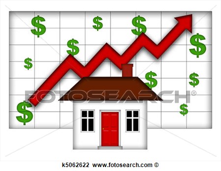 Clip Art Of Real Estate Home Values Going Up K5062622   Search Clipart