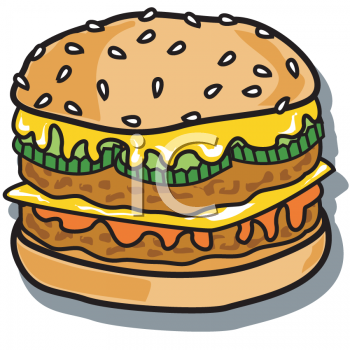 Food Clipart Picture Of A Double Meat Chicken Patty Sandwich