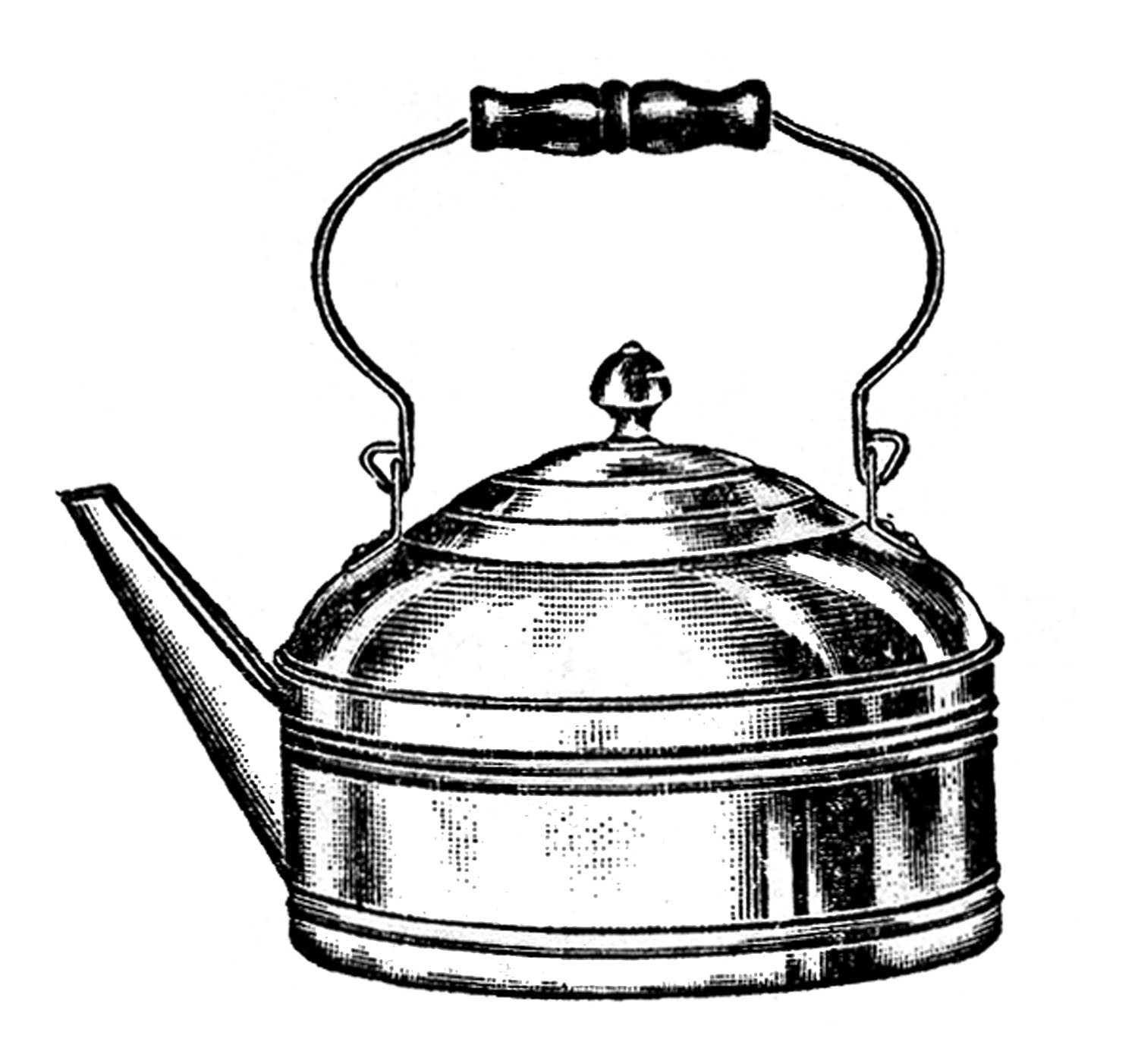Kitchen Clip Art   Tea Kettle And Coffee Pots   The Graphics Fairy