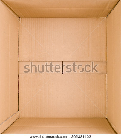 Packed Or Hidden Inside A Cardboard Packaging Box   Stock Photo