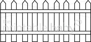 Picket Fence Clipart   Mommy   Daddy Clipart