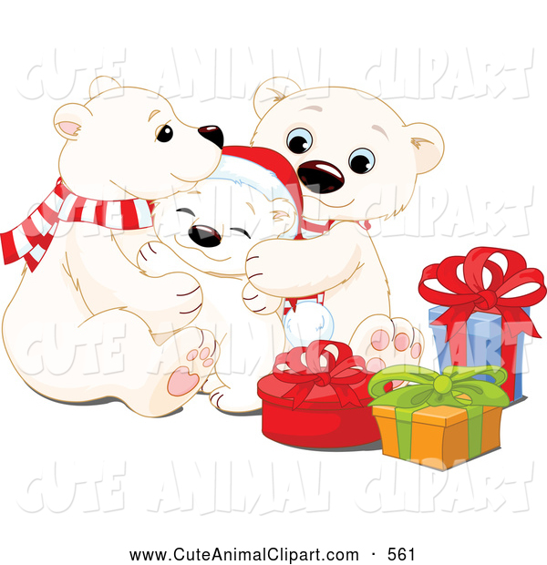 Cute Christmas Polar Bear Clip Art
