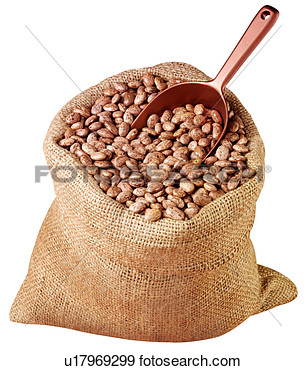 Stock Photograph   Sack Of Pinto Beans Cut Out  Fotosearch   Search