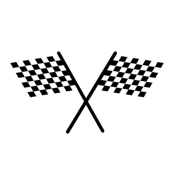 Two Checkered Flags Clip Art At Clker Com   Vector Clip Art Online