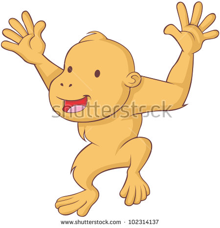 Baby Orangutan Stock Vectors   Vector Clip Art   Shutterstock