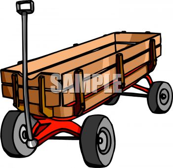 Royalty Free Clip Art Image  Wooden Sided Wagon