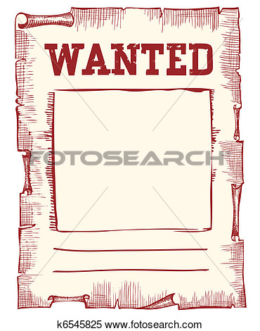 Clipart Of Vector Wanted Poster Image On White K6545825   Search Clip