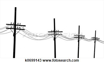 Drawing   Telegraph Poles  Fotosearch   Search Clipart Illustration