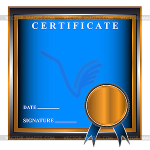 New Business Certificate   Vector Clip Art