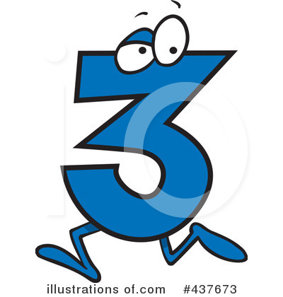 Number Three Clipart  437673 By Ron Leishman   Royalty Free  Rf  Stock    